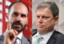 Eduardo Bolsonaro Ironiza Inclusão de Tarcísio de Freitas como Pré-Candidato à Presidência em Ranking